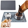thumbnail image 1 of Tapete de Silicona para Comida de Perro Gris Antiderrame, 1 of 7