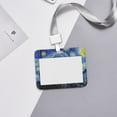 thumbnail image 6 of Zufioo The Starry Night Print Work Badge Protective Case, Waterproof Lanyard, Badge Transparent Clip, Suitable for Induction Card Badge Swipe Credit Card, 6 of 7