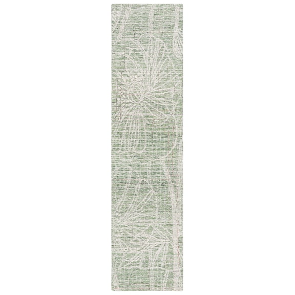 SAFAVIEH Metro Devona Floral Runner Rug, Green/Ivory, 2'3" x 9'