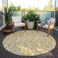 thumbnail image 6 of Addison Rugs Chantille Indoor/Outdoor Transitional Geometric Gold Washable Round Rug, 8' x 8', 6 of 6