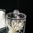 thumbnail image 5 of Acrylic Cosmetic Storage Container with Lid, Round Box Design for Holding Single-Use Cotton Pads or Makeup Brushes, Compact Case for Traveling or Desk Use, 5 of 6