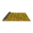 thumbnail image 2 of Ahgly Company Indoor Round Oriental Yellow Industrial Area Rugs, 7' Round, 2 of 4