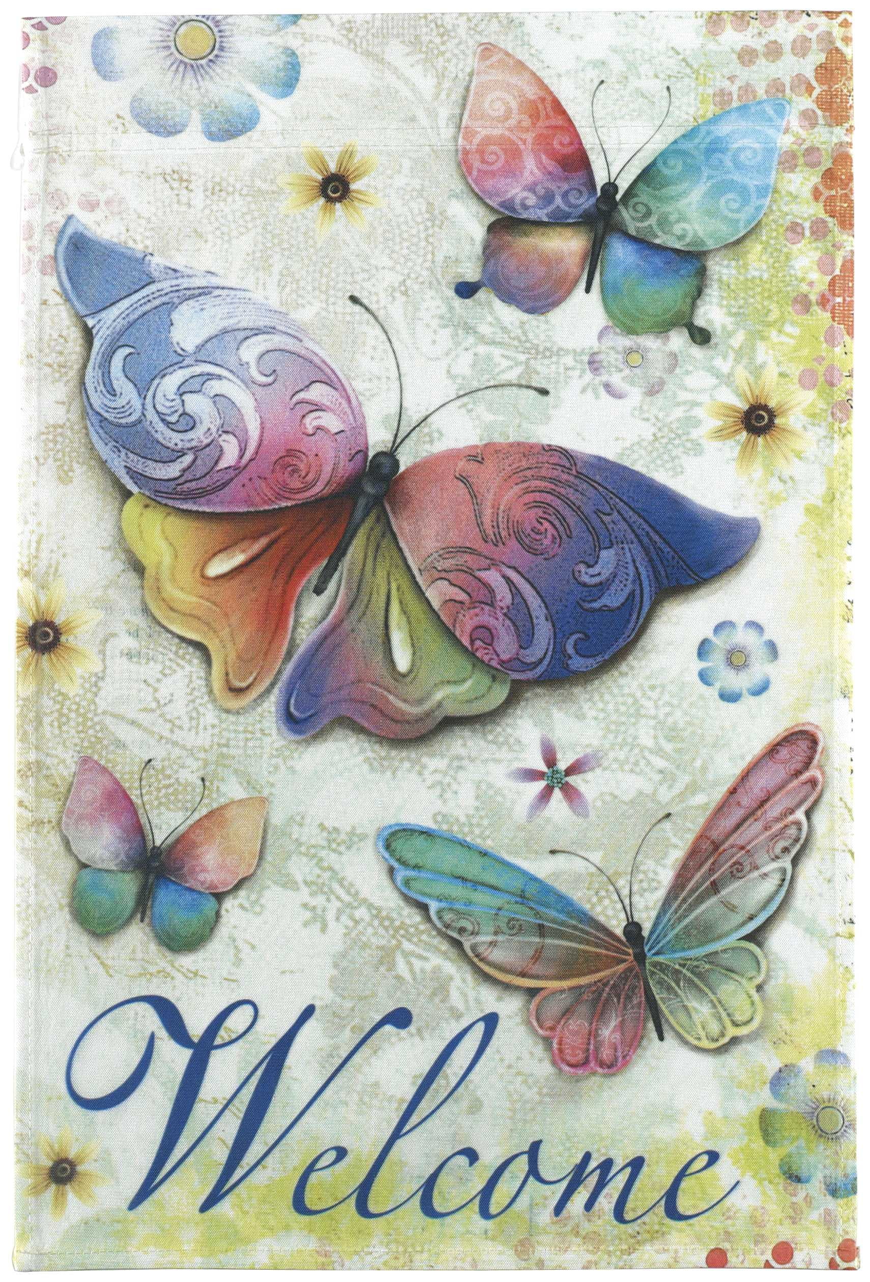 Lawn Flag Butterflies Garden Accents Garden Flag (12 x 18 Inch