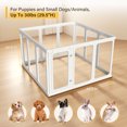 thumbnail image 2 of Clear Acrylic Plastic Dog Playpen Indoor, for Puppy Cat Rabbit Ferret Transparent Pet Pen, Easy Assemble Whelping Crate Kennel Cage Enclosure, Preferable for Small Dogs (29.5“ Height, 12Pcs, White), 2 of 8