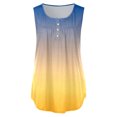 thumbnail image 2 of Playeras,Blusas y Tops,Ropa para Mujer Loose Tank Tops Para Las Mujeres Top de chaleco estampado degradado con cuello en V y botón simple informal de verano para mujer (Yellow, XL), 2 of 4