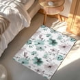 thumbnail image 5 of Vintage Teal Door Mat Brown Floral Watercolor Blossom Flowers Abstract Non Slip Absorbent Entrance Mat Washable Low Profile Indoor Doormat for Front Door Entryway Entry 16"x24", 5 of 9