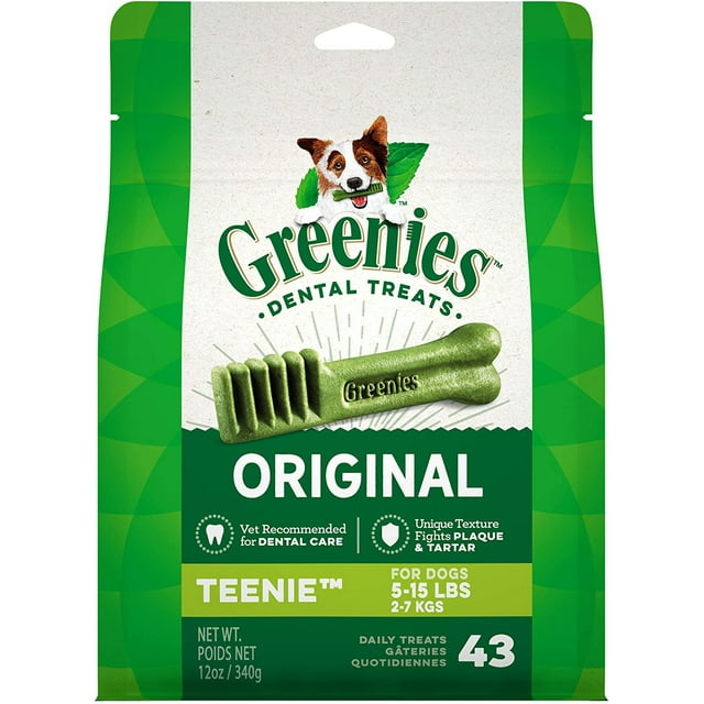Greenies Original Teenie Natural Dental Dog Treats (5-15 lb Greenies Greenies