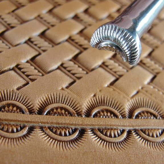 Stainless Steel Barry King - #4 Crescent Border Stamp (Leather Stamping Tool)