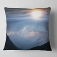 thumbnail image 2 of Designart 16" x 16" Blue Polyester Throw Pillow, 2 of 5