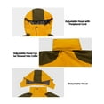 thumbnail image 3 of Little Donkey Andy Men's Waterproof Rain Jacket Lightweight Breathable Raincoat with Detachable Hood for Hiking Golf Travel Cyber Yellow/Olive Green XXL, 3 of 7