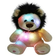 Glow Guards 10?? Light up Stuffed Lion Wildlife Animals Soft Plush Toy with LED Night Lights Glow in Darkness Birthday for Toddler Kids