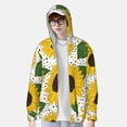 thumbnail image 4 of Sigee Sunflowers Print UPF50+ Men's Sun Protection Hoodie Shirt SPF UV Shirt Long Sleeve Fishing Outdoor Lightweight, S-3XL, 4 of 9
