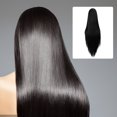 thumbnail image 3 of Qarigey Peluca mate de , chal largo para mujer, medio gancho colorido, seda de alta temperatura, Clip de alambre sintético para Cosplay Cuidado del cabello Negro, 3 of 6