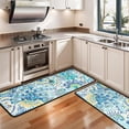 thumbnail image 3 of Kitchen Rugs Sets Of 2,Blue Paisley and Floral Pattern Anti Fatigue Kitchen Mat Rugs Non Slip Washable,Decorative Kitchen Floor Mats for Kitchen,Sink,Laundry,17"x47"+17"x47", 3 of 5
