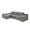 thumbnail image 2 of Romeo Light Gray Woven Fabric Sectional Sofa with Left Hand Facing Chaise, 2 of 5