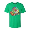 thumbnail image 2 of Wild Bobby Rainbow Painted I've Got The Whole World Dean Russo Design Inspirational/Christian Men Premium Tri Blend Tee, Envy, X-Large, 2 of 6