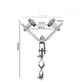 thumbnail image 1 of Sale Today Clearance! Leg Pulley Hoist Assembly, Round Flat Cable Steel Rope, Angle Iron Suspension Pulley System, Steel Hoist Kit for DIY or Industrial Use, 1 of 1
