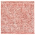 thumbnail image 2 of SAFAVIEH Abstract Caelestinus Ogee Wool Area Rug, Ivory/Red, 6' x 6' Square, 2 of 11