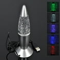 thumbnail image 4 of 3D Rocket Multi Color Changing Lava Lamp RGB LED Glitter Night Light Christmas, 4 of 5