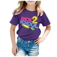 thumbnail image 1 of TZEWGL Cute Shirt For Child Back To School Season Printed Short Sleeve Clothing For Infnants size 4-5T, 1 of 7