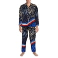 thumbnail image 3 of Vsdgher Fireworks Mens Pajama Set, Soft Warm Long Sleeve Sleepwear, Cozy Button-Down Pjs for Men-Large, 3 of 7