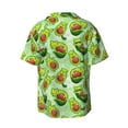 thumbnail image 5 of KLL Avocado color cute animals Print Men's Shirt Short Sleeve Button Down Summer Cuba Beach Shirts- Small, 5 of 5