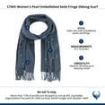 thumbnail image 4 of CTM  Pearl Embellished Solid Fringe Oblong Scarf (Women), 4 of 4