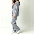 thumbnail image 3 of Cethrio Girls Pajama Sets Long Sleeve, Spring Fall 2 Piece Casual Breathable Girls' Sleepwear Gray Size 3-4T, 3 of 7