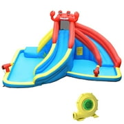 Gymax Inflatable Water Park Bounce House Crab w/ 2 Slides Climbing Wall Tunnel