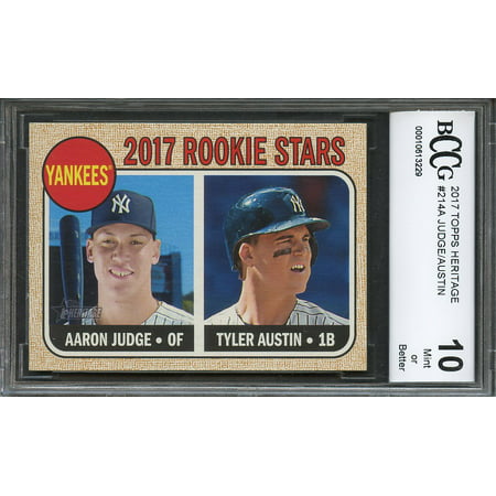 2017 topps heritage #214a AARON JUDGE new york yankees rookie card BGS BCCG