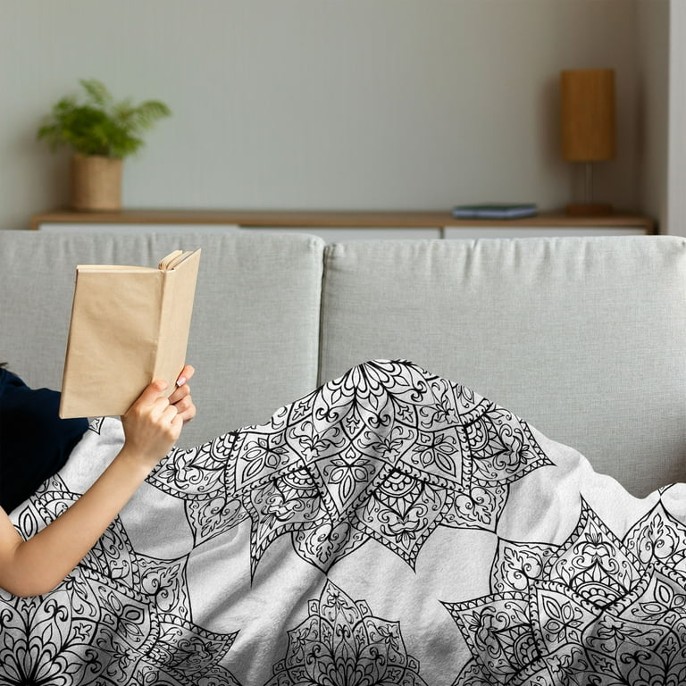 Mandala fleece online blanket