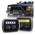 thumbnail image 2 of 1 Par 5x7 6x7 H4 Led Faros Hi-lo Beam Jeep Cherokee Yj Xj, 2 of 8