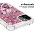 thumbnail image 4 of case for Samsung Galaxy A22 5G Case (Not 4G),Creativity Clear Quicksand Glitter Flowing Liquid Floating Soft TPU Case w/Stand Bling Diamond Sparkle Phone Cover for Samsung Galaxy A22 5G  Rose Gold, 4 of 7