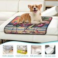 thumbnail image 6 of Qxltty Summer Flamingo Cat litter Pads Pet Set of 3 Diaper Mats Center Anti-leakage Layer Absorbent Soft and Comfortable, 6 of 7