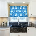 thumbnail image 5 of Yayeee Kitchen Curtains Tier Pair Light Filtering 27"x24" Rod Pocket Short Cafe Window Panel, Blue Bears, 5 of 7