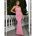 thumbnail image 3 of Femmes Slip Sans Manches Corset Corset Maxi Robe Spaghetti Sangle Ruché Élégantes Robes Longues Soirée Partie, 3 of 5