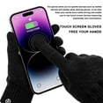 thumbnail image 5 of Rirool Winter 3 in 1 Scarf Hat Glove Set for Men Women, Knitted Beanie Hat, Touch Screen Gloves, Fleece Lined Neck Warmer for Cold Weather, 5 of 9