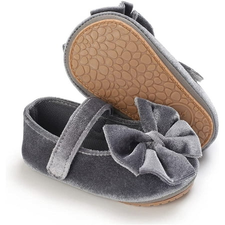 Baby Girl Mary Jane Flats Shoes Non Slip Soft Sole Infant Toddler First Walker Wedding Princess Dress Crib Shoes