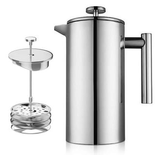 Mueller French Press 20% Heavier Duty Double Insulated 310 Stainless S –  Plain Espresso