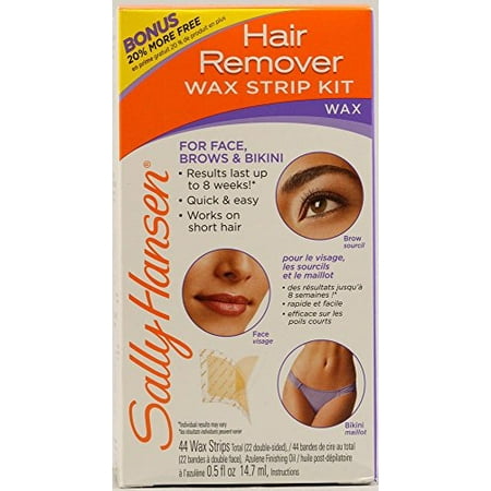 Sally Hansen Hair Remover Wax Strip Kit 17 Double Sided Strips