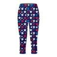 thumbnail image 4 of HEILAU 4th of July Capri Leggings for Women Independence Day American Flag Pants Print Gym High Waist Knee Length Patriotic Dry Athletic Workout Capris, 4 of 5