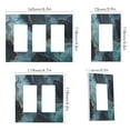 thumbnail image 2 of Yayeee Rocker Switch Wall Plate 2-Gang 4.7"x4.6" Home Decorative Outlet Cover, Black Marble, 2 of 6
