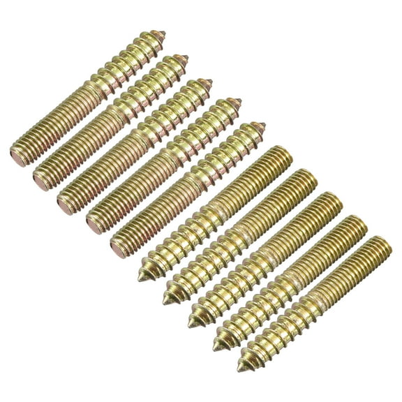 M8x60mm Hanger Bolts, 24 Pack Double Ended Thread Dowel Screws