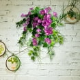 thumbnail image 6 of Gmogad 12-Fork Artificial Morning Glory Hanging Silk Flowers Wall Decor Bendable Stems for Living Room Bedroom Balcony Wedding Party Indoor Outdoor Decoration, 6 of 6