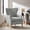 Grey, variant on Contemporary Wingback Armchair Lounge Club Chair Rubber Wood Legs Living Room Grey