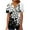 White, variant on Aoochasliy Womens Blouses Short Sleeve Casual Graphic Prints Round Neck Loose V-neck T-shirt Top Pullover