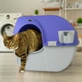thumbnail image 6 of Omega Paw Roll 'n Clean Plastic Indoor Outdoor Automatic Self Cleaning Litter Box, Generation 5 Large Periwinkle, 6 of 7