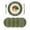 Green, variant on Japanese Round 15 Inch Placemats Set of 4, Grey Simple Traditional Flowers Leaves Pattern HeatResistant Non Slip Place Mats for Dining Table, Wipeable Braided Kitchen Table Mats for Housewarming