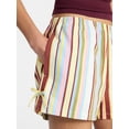 thumbnail image 4 of No Boundaries Cotton Pull-On Shorts with Side Bows, Women's XXS-XXL, 4 of 5