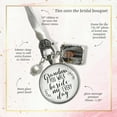 thumbnail image 5 of Bridal Bouquet Memorial Charm Grandma You Walk Beside Me Every Day Silver White Pendant Photo Frame, 5 of 9